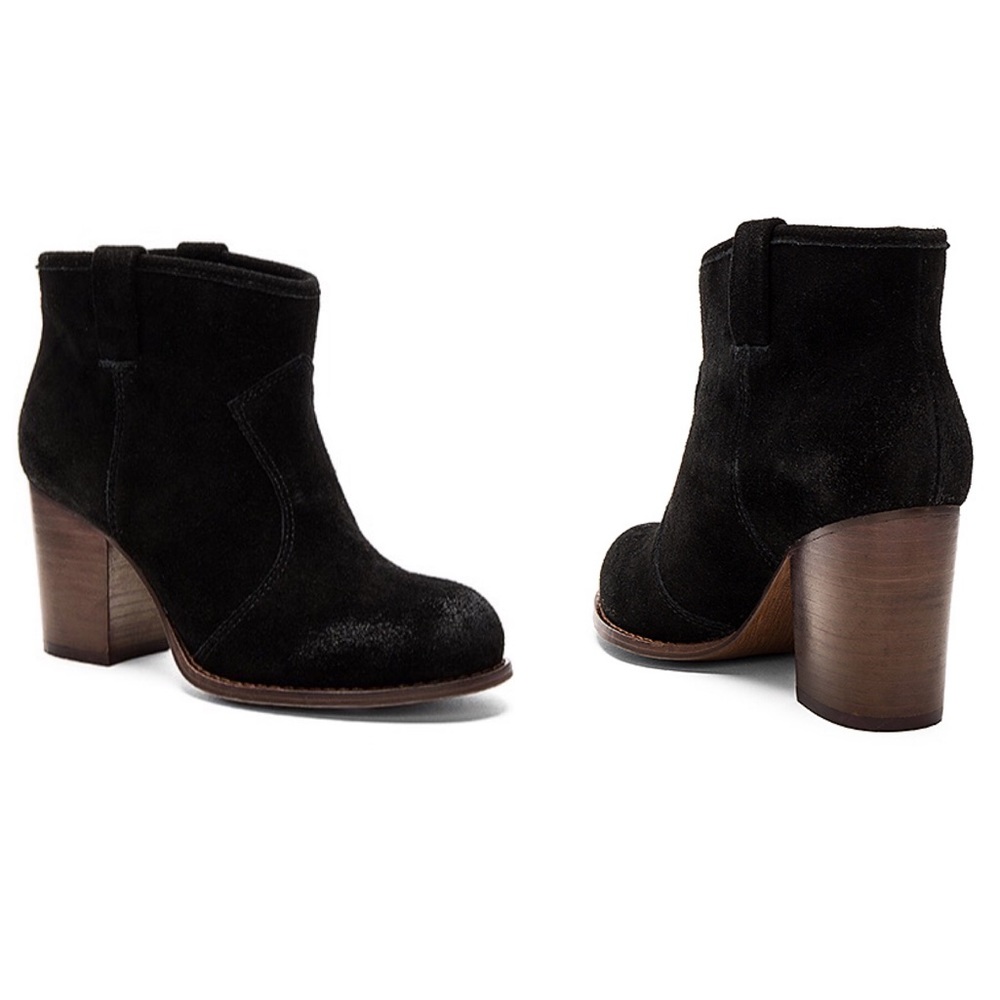 SPLENDID Lakota Black Suede Ankle Booties